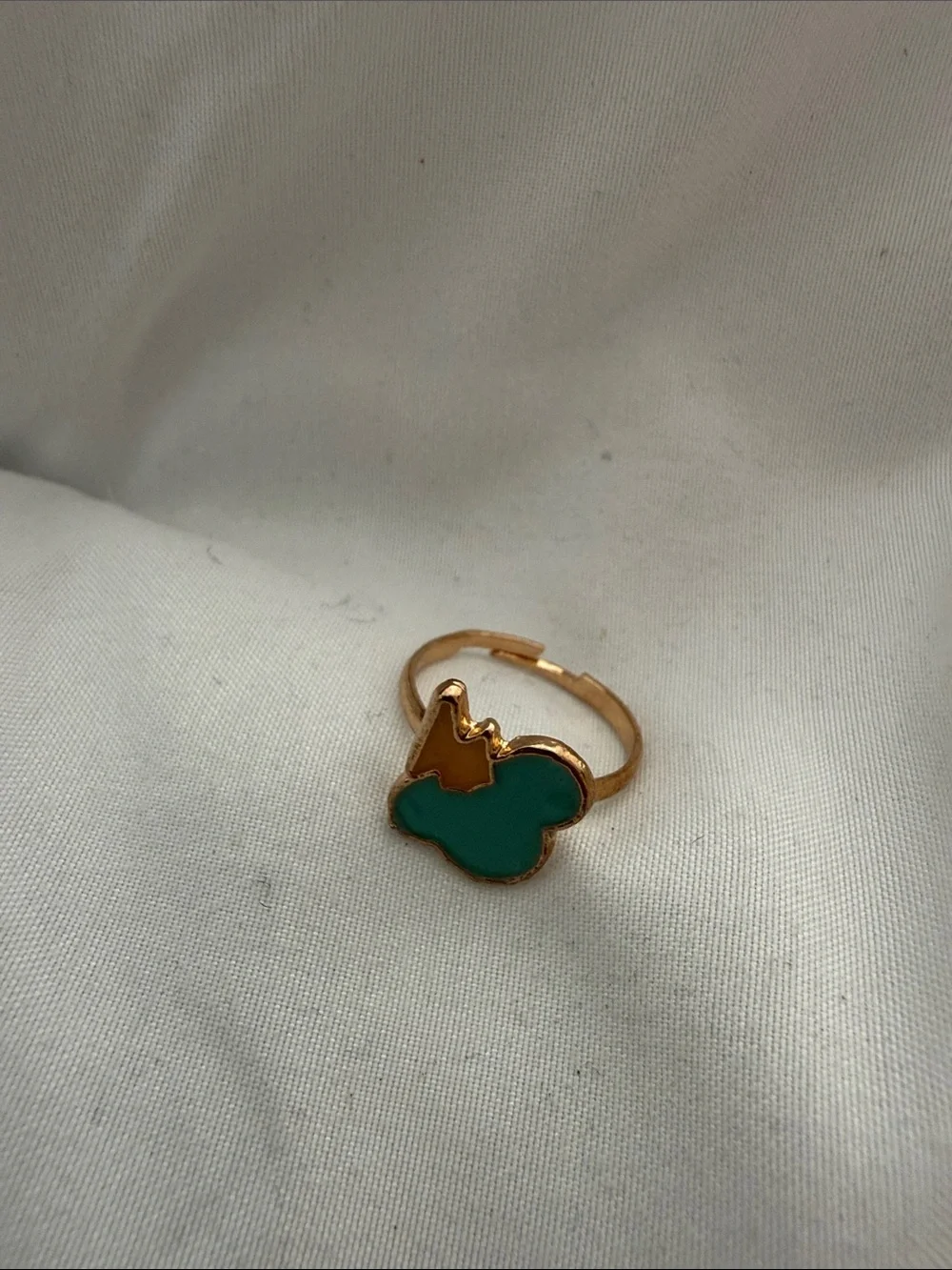 Kids Gold-Tone Enamel Fruit, animal  & Flower Ring Set - Red & Teal